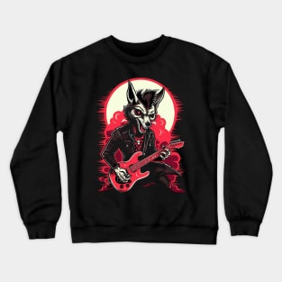 Rockabilly wolf Crewneck Sweatshirt